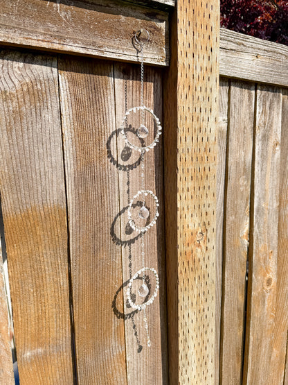 Triple Rose Quartz and Clear Quartz Sun Catcher
