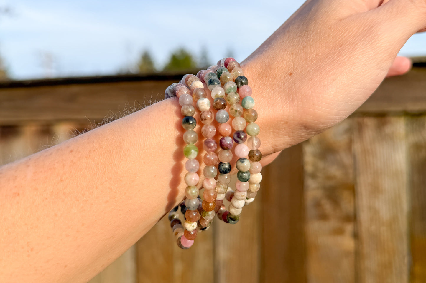 Tourmaline Crystal Beaded Bracelet