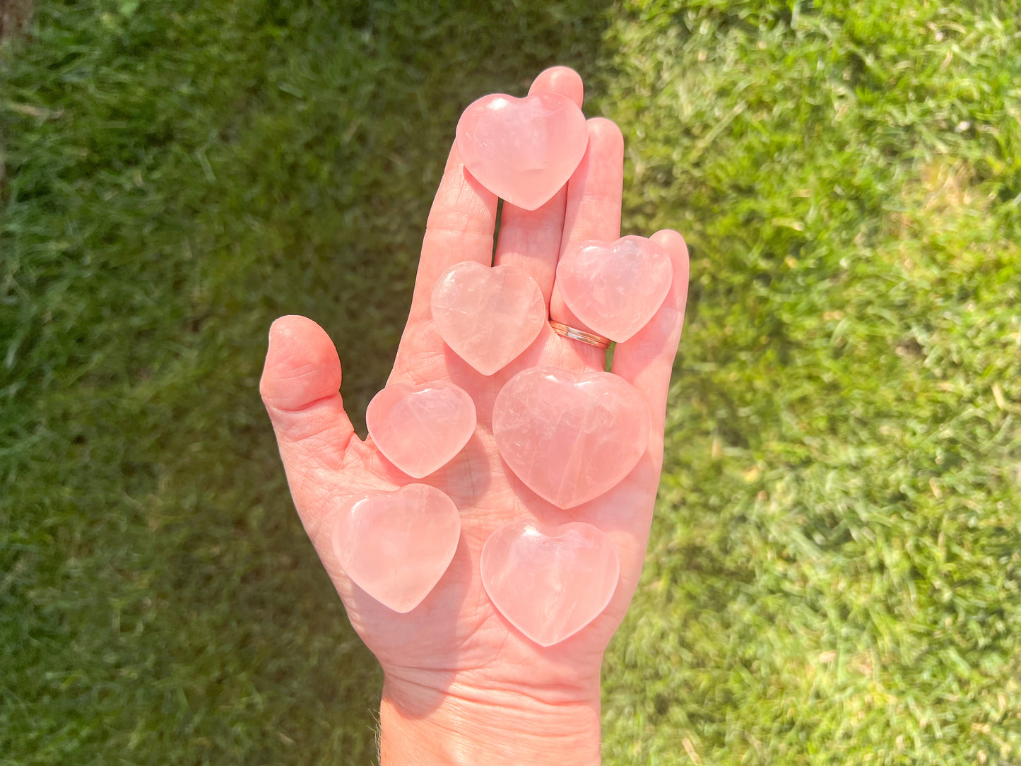 Rose Quartz Heart Carving