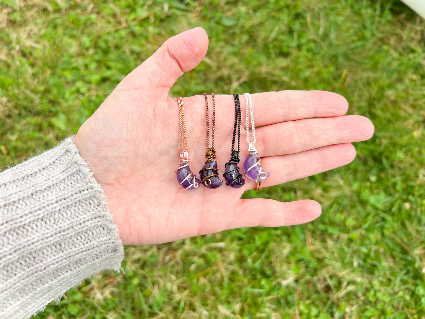 Amethyst Moon Necklace