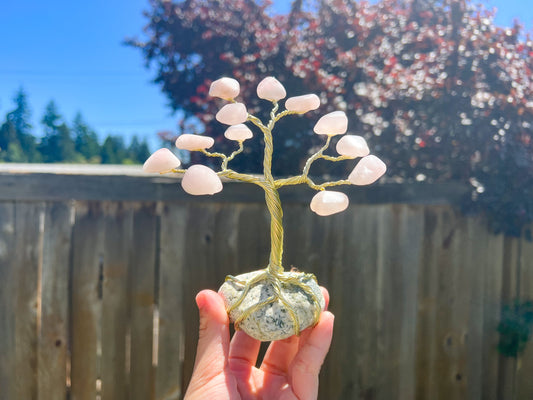 Rose Quartz Crystal Tree