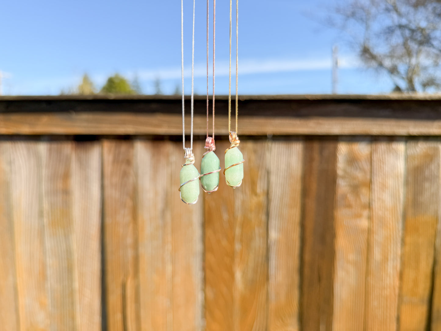 Green Aventurine Point Necklace