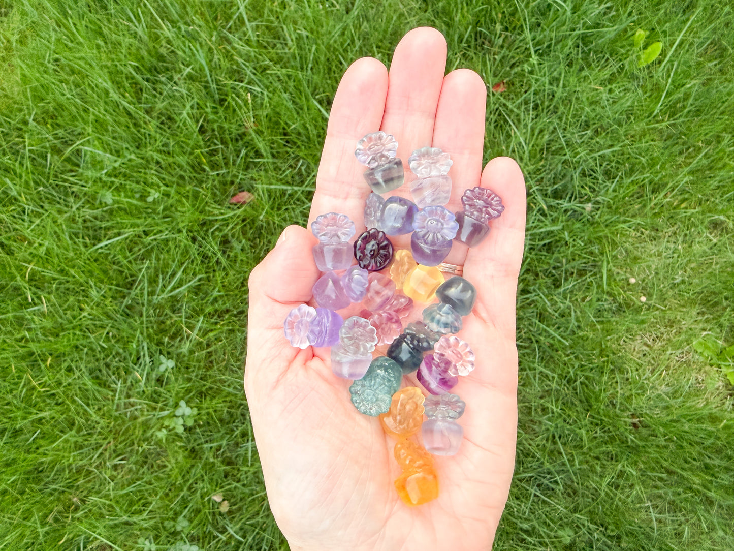 Fluorite Flower Pot Carving