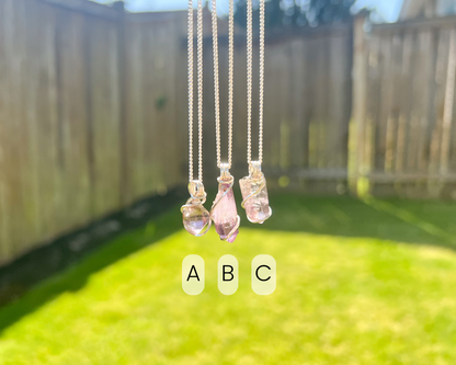 Raw Smoky Amethyst Necklace