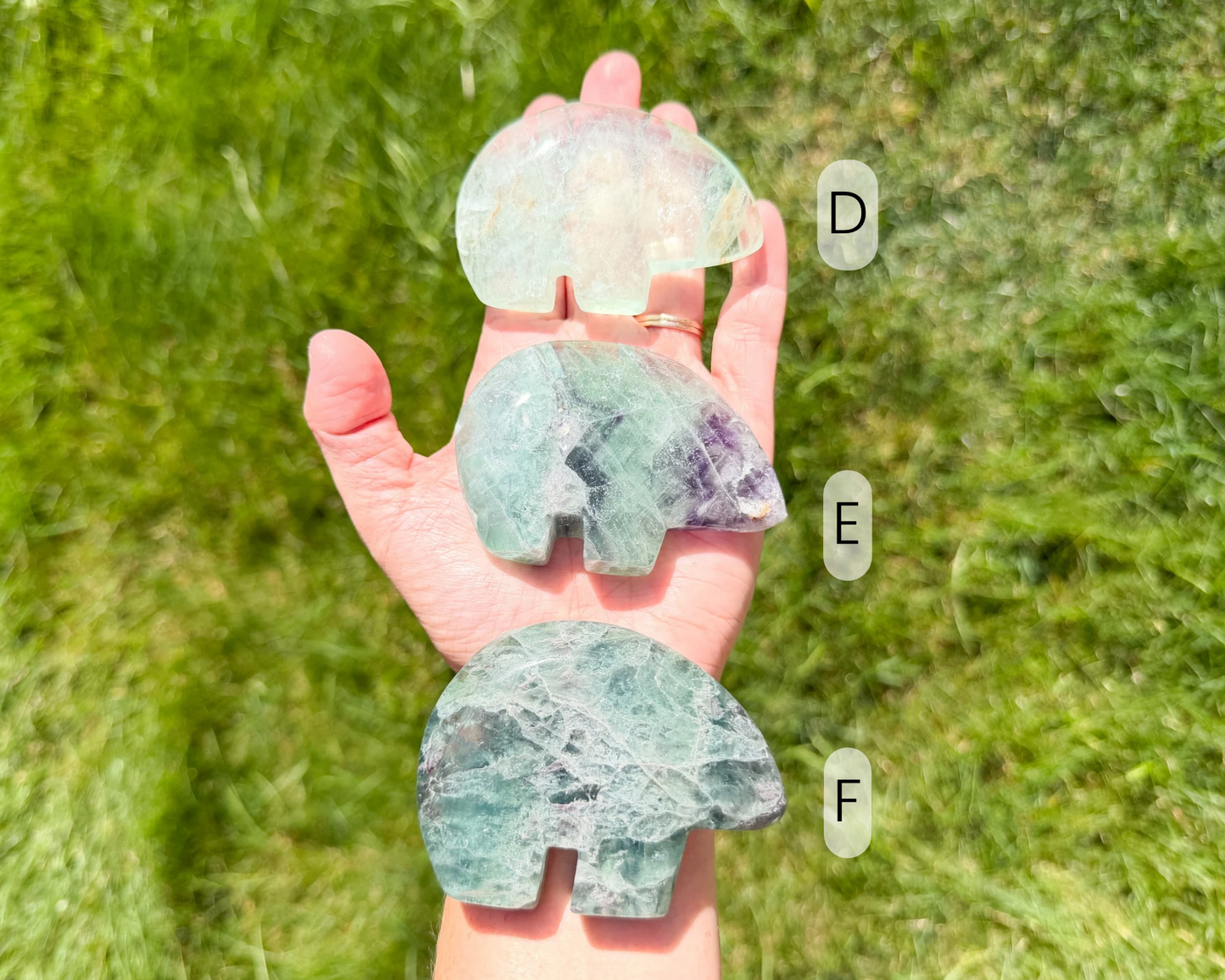 Fluorite Bear Carving