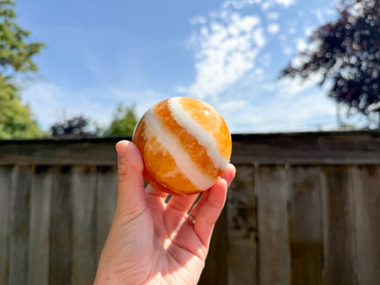 Orange Calcite Sphere