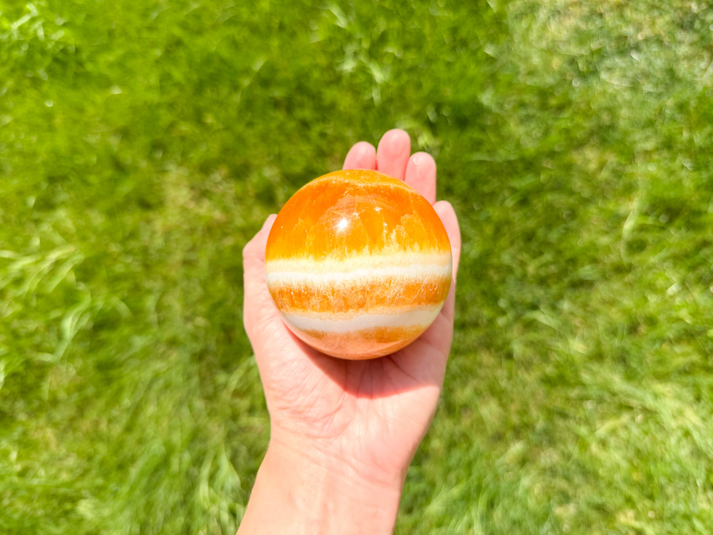 Orange Calcite Sphere