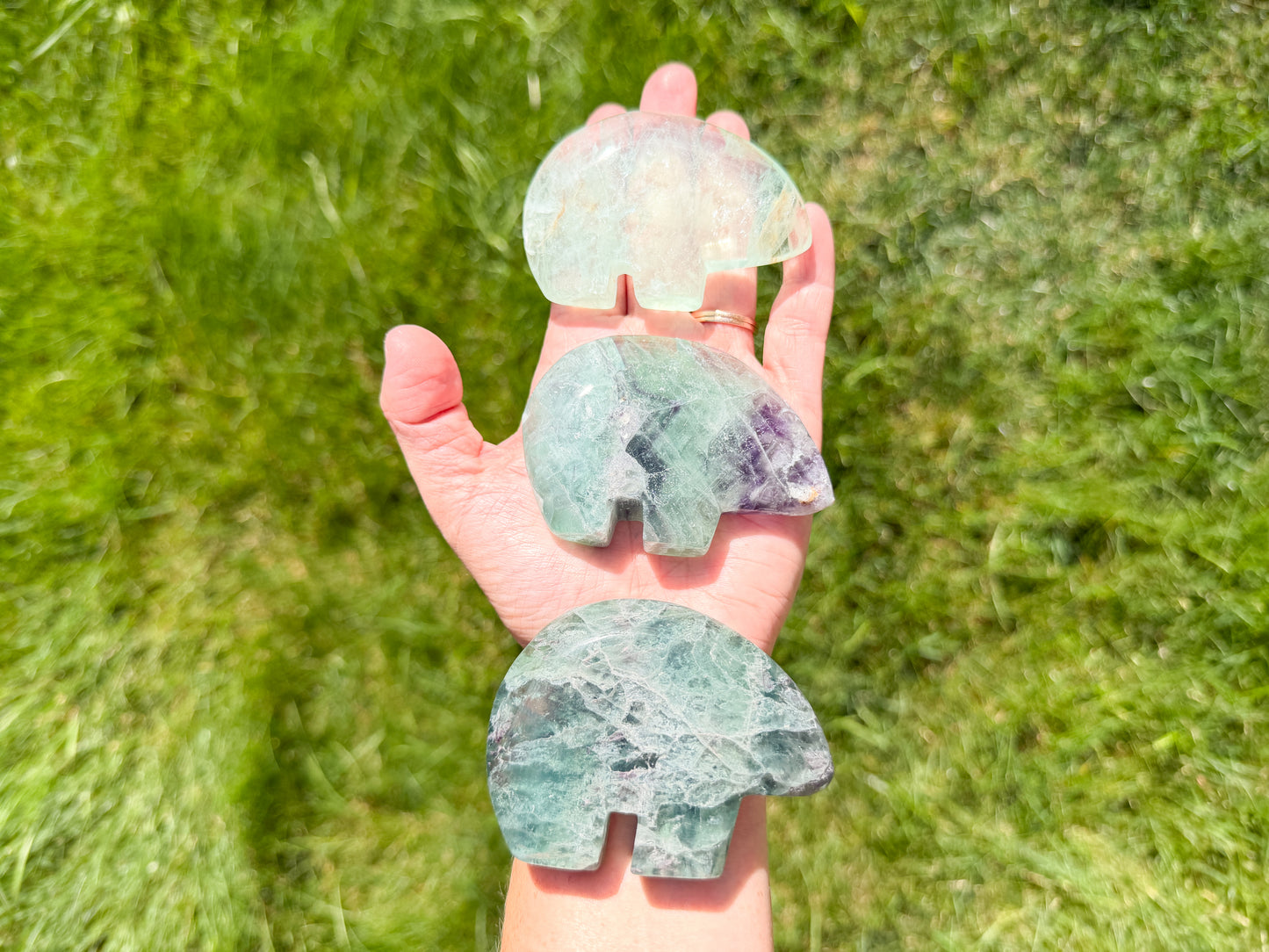Fluorite Bear Carving