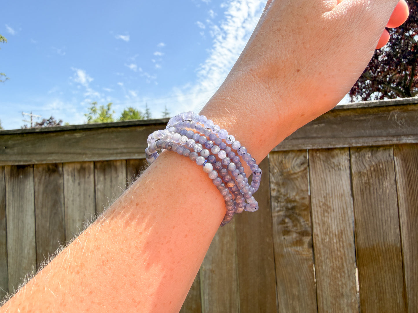 Tanzanite Crystal Beaded Bracelet