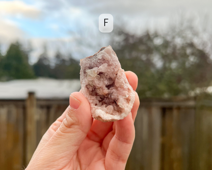 Pink Amethyst Raw Geode Small