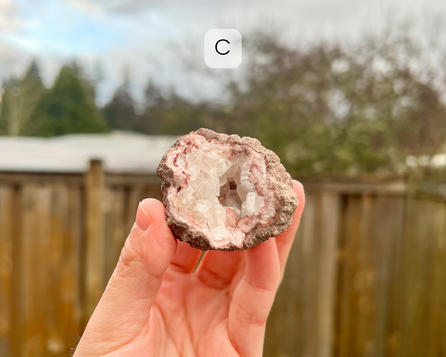 Pink Amethyst Raw Geode Medium