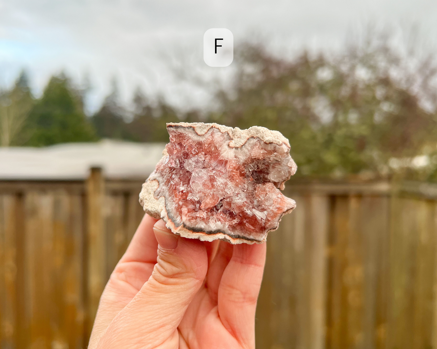 Pink Amethyst Raw Geode Large