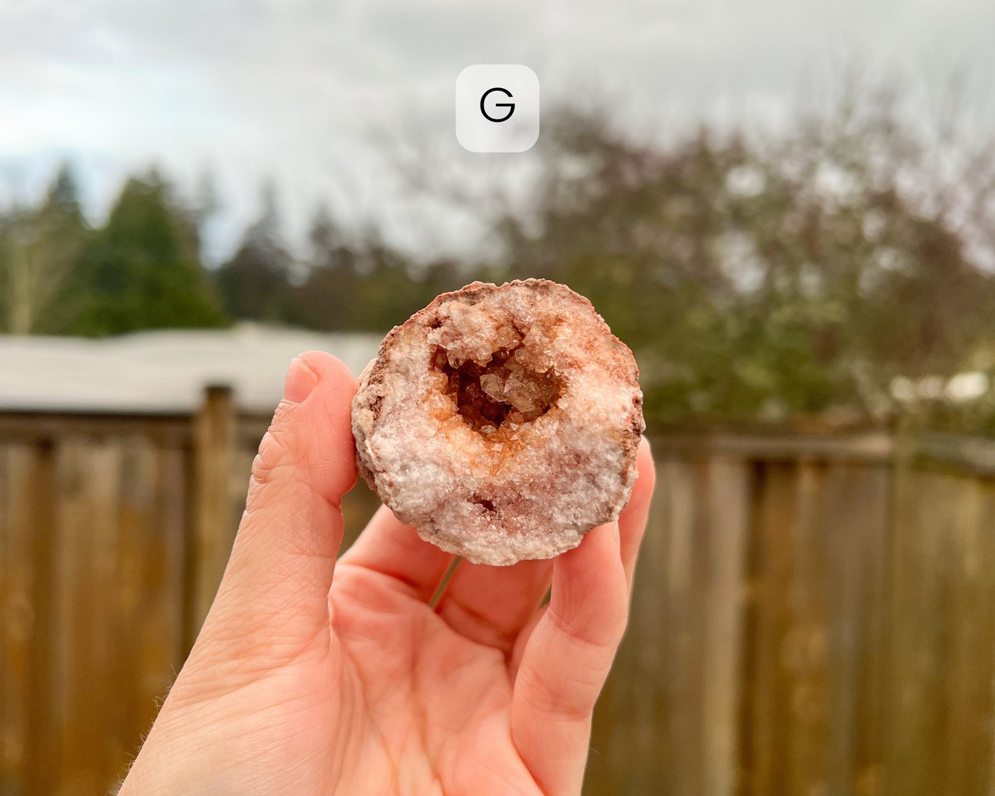 Pink Amethyst Raw Geode Medium