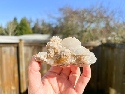 Quartz on Calcite Raw Crystal