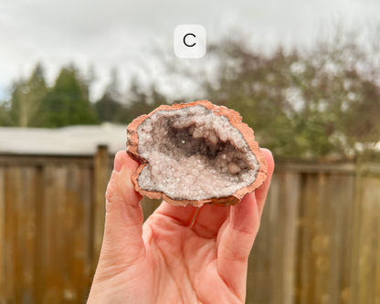 Pink Amethyst Raw Geode Large