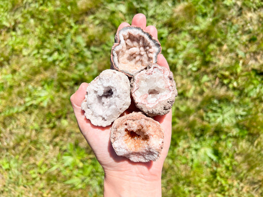 Pink Amethyst Raw Geode Medium