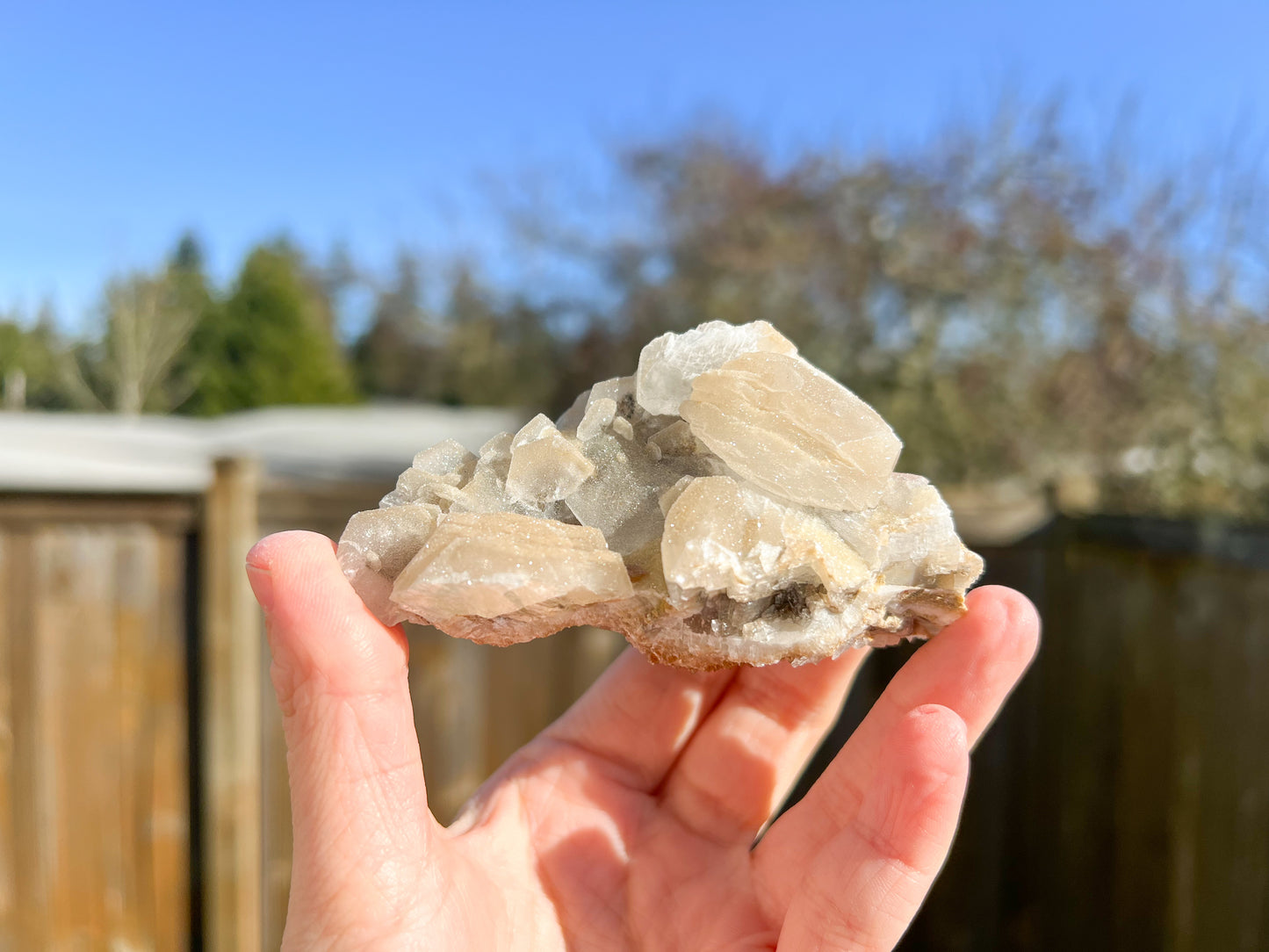 Quartz on Calcite Raw Crystal