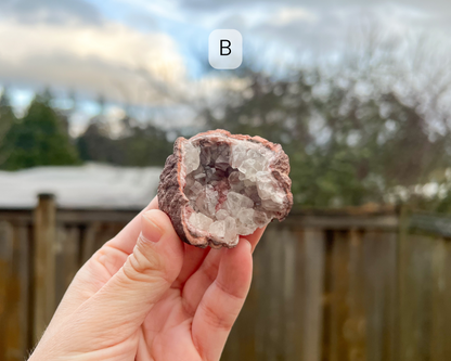 Pink Amethyst Raw Geode Medium