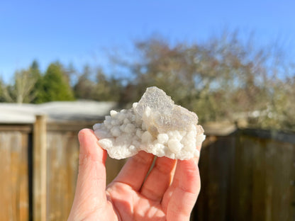 Fluorite on Quartz Raw Crystal