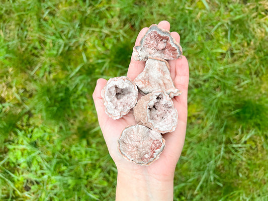 Pink Amethyst Raw Geode Small