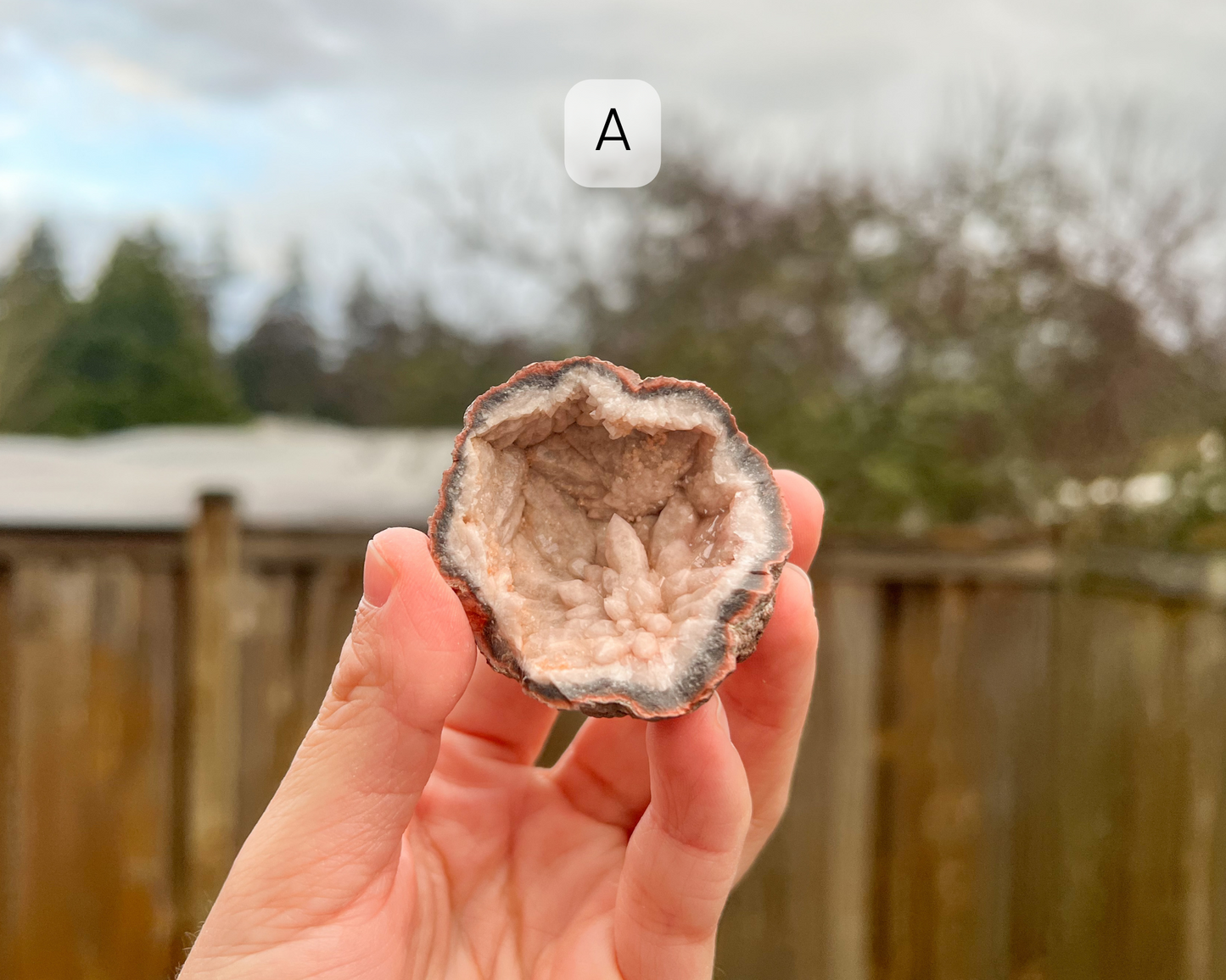 Pink Amethyst Raw Geode Medium