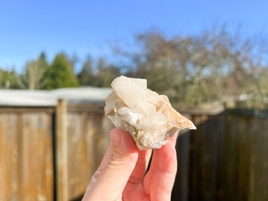 Quartz on Calcite Raw Crystal