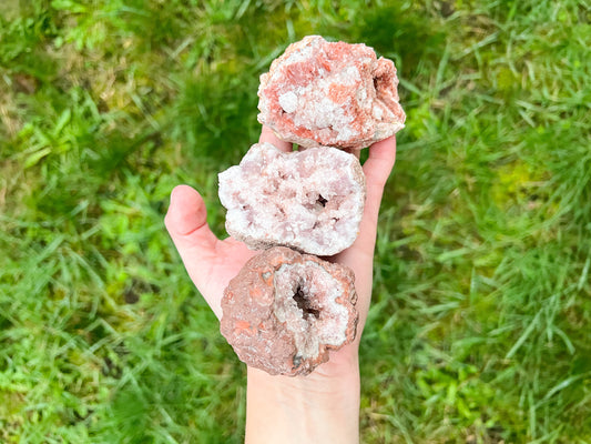 Pink Amethyst Raw Geode Large