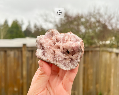 Pink Amethyst Raw Geode Large