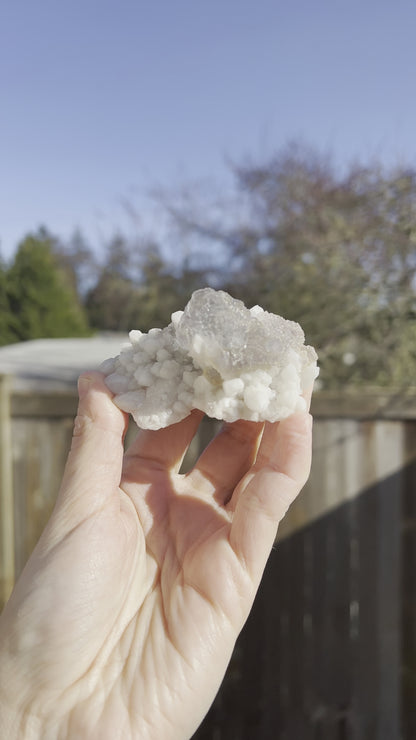 Fluorite on Quartz Raw Crystal