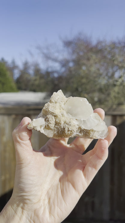 Quartz on Calcite Raw Crystal