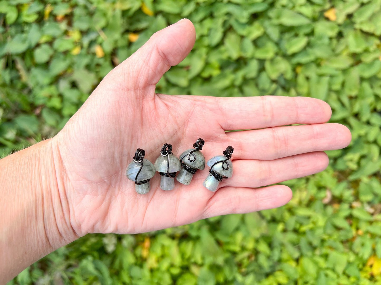 Labradorite Mushroom Necklace