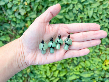 Green Aventurine Mushroom Necklace