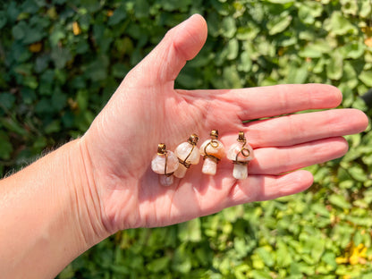 Flower Agate Mushroom Necklace