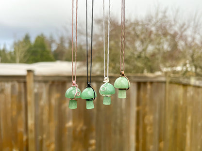 Green Aventurine Mushroom Necklace