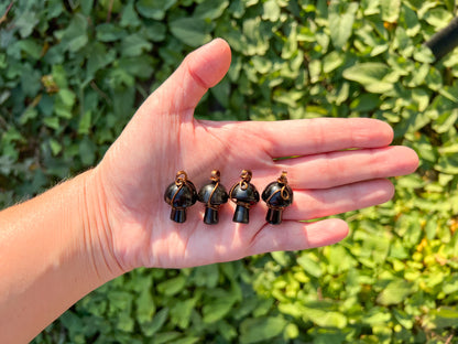 Black Obsidian Mushroom Necklace