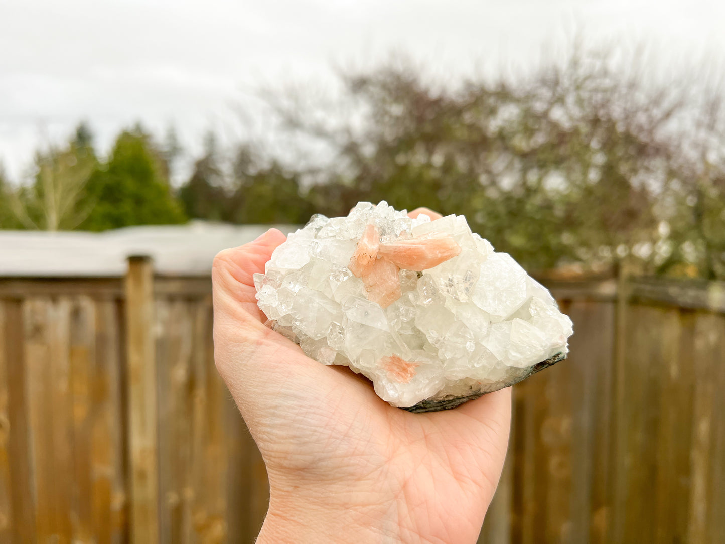 Apophyllite with Stilbite Cluster