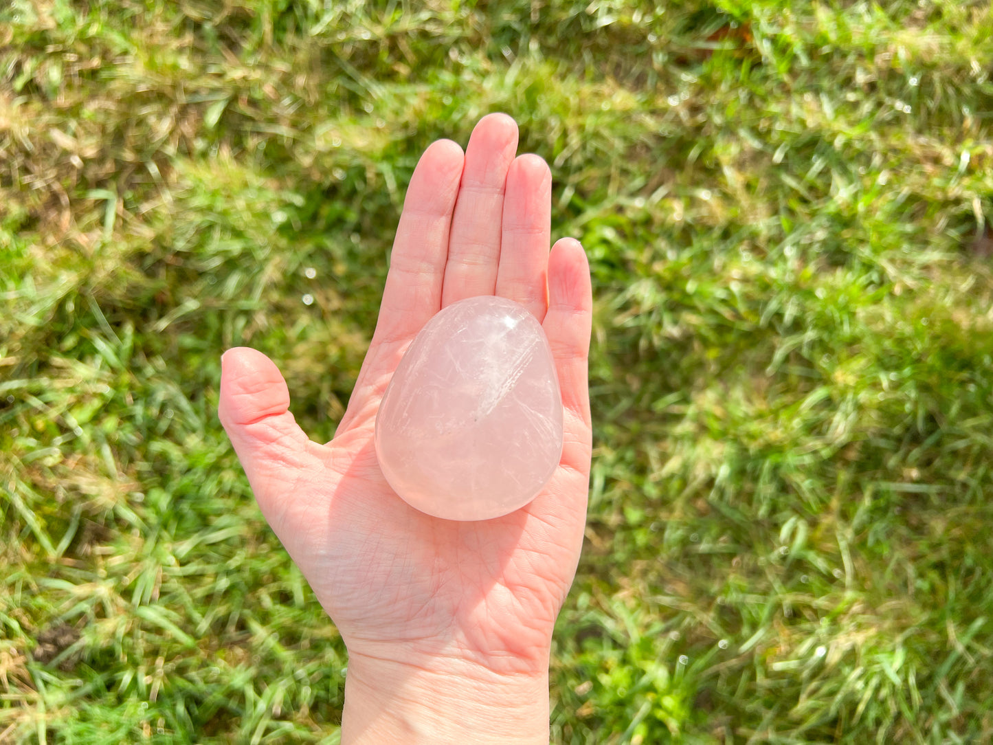 Rose Quartz Palm Stone