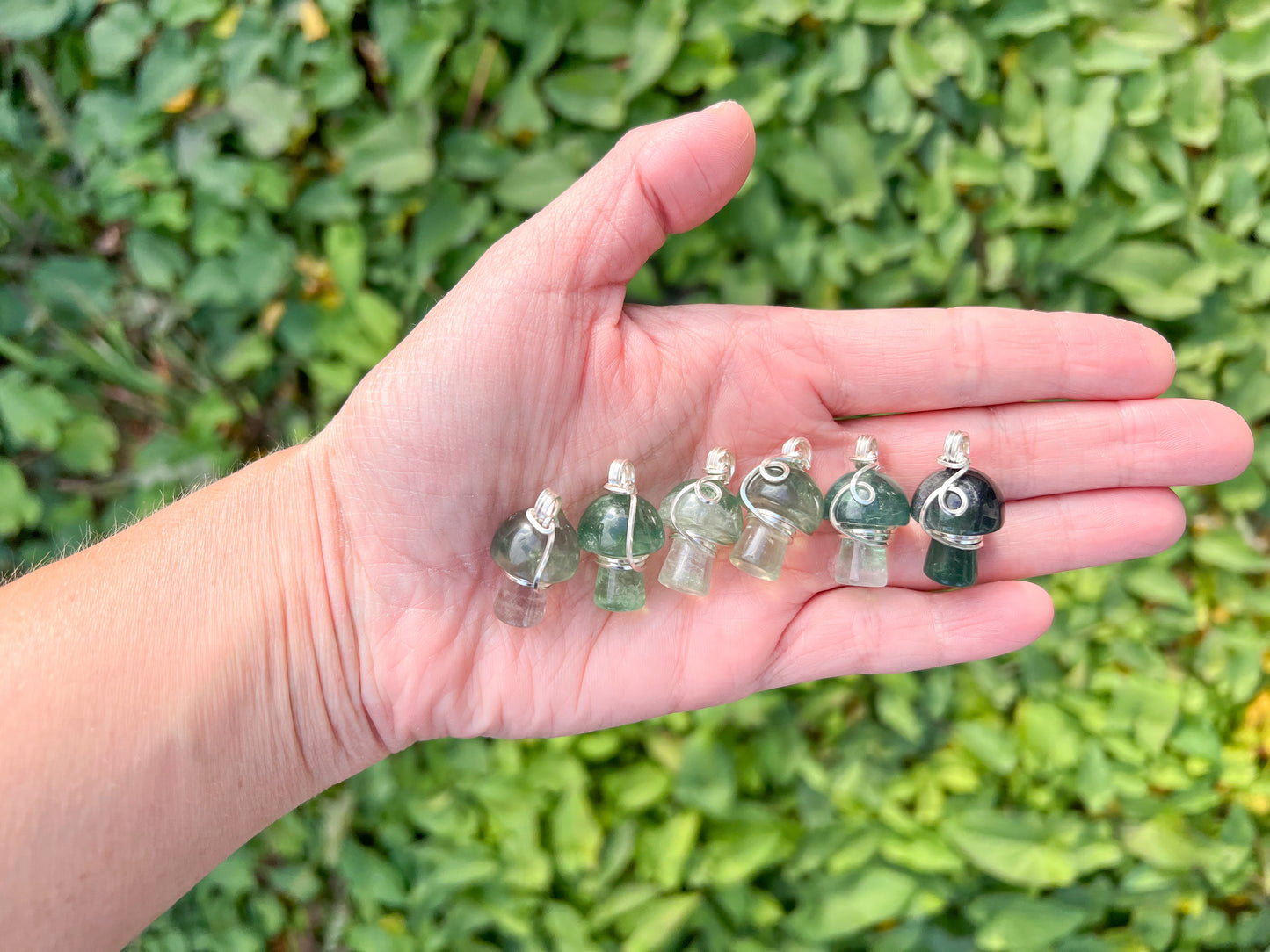 Fluorite Mushroom Necklace