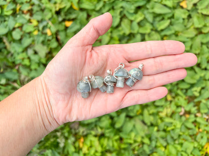 Labradorite Mushroom Necklace