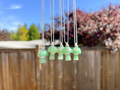 Green Aventurine Mushroom Necklace