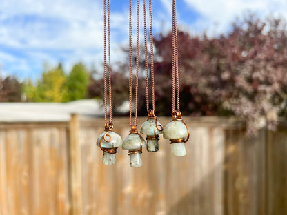 Labradorite Mushroom Necklace