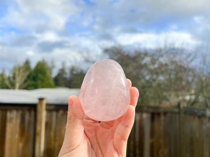 Rose Quartz Palm Stone