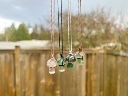 Fluorite Mushroom Necklace