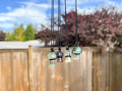 Fluorite Mushroom Necklace